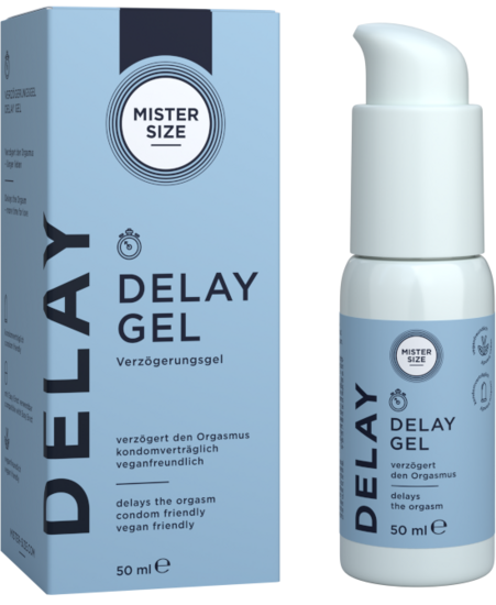 Mister Size Delay Gel carton et pompe distributeur bouteille